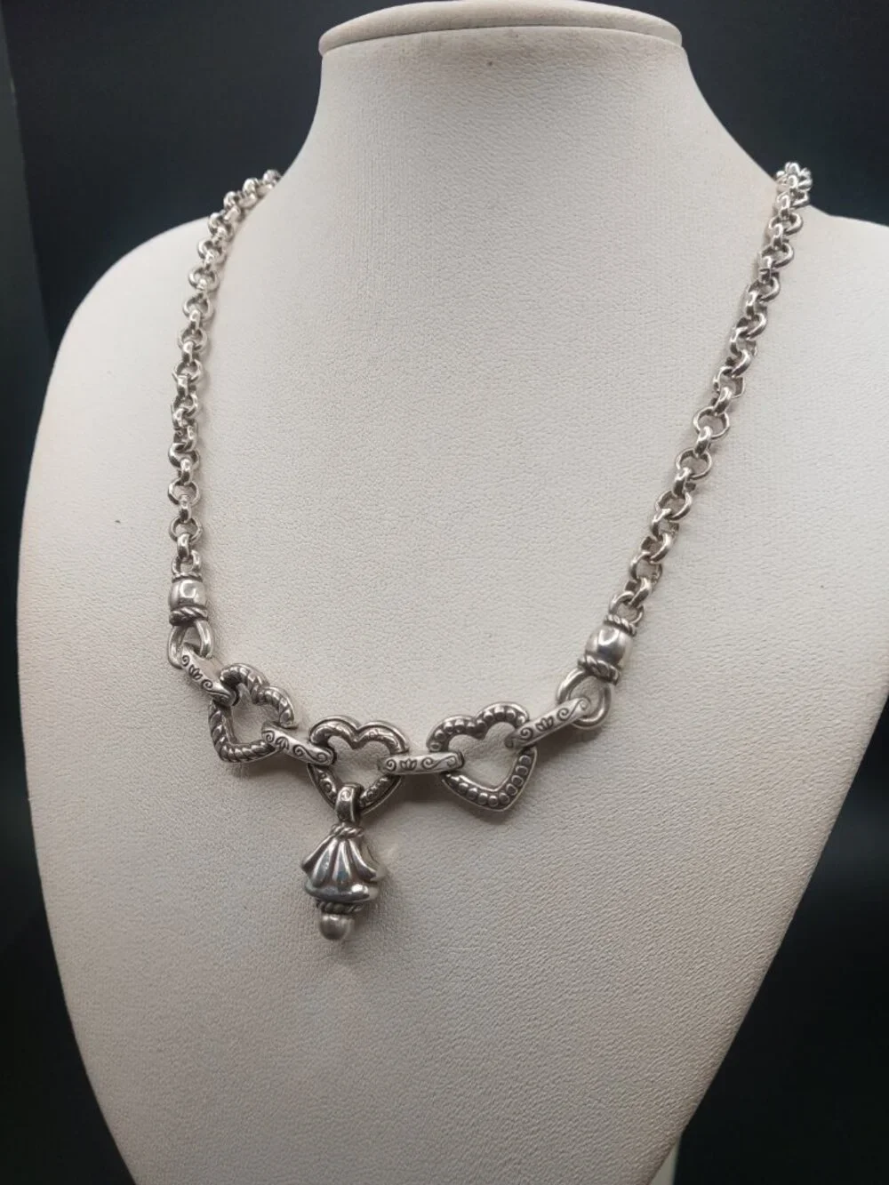 Retired Brighton Heart Charm Pendant Necklace 